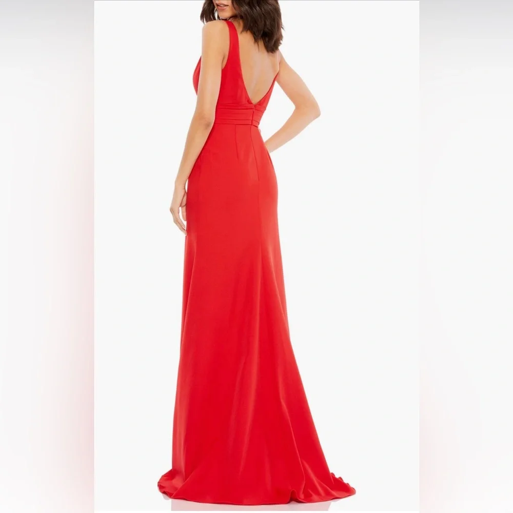 Mac Duggal - Bow Shoulder V Neck - Size 14 - Picture 3 of 5